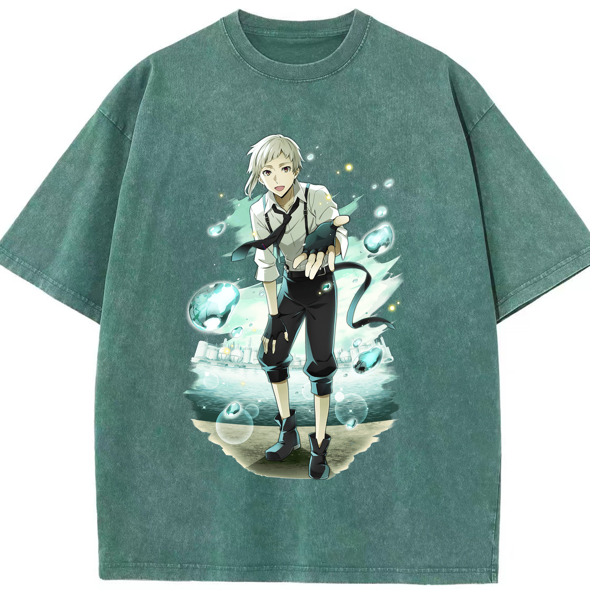 （画像用） 文豪ストレイドッグス Bungo Stray Dogs 綿100% ヴィンテージ風 半袖Tシャツ（フロントプリント）